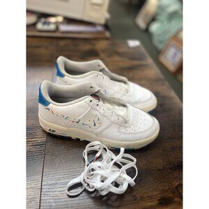 Nike Boys Air Force 1 LV8 DM7597-100 White Casual Shoes Sneakers Size 7Y